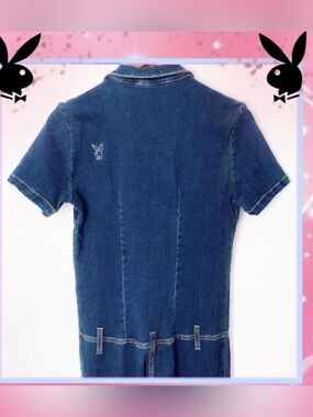Vintage 90s/Y2k Playboy Denim Jumpsuit